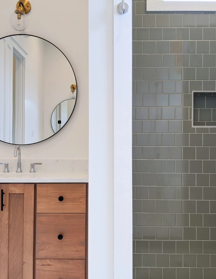 tile backsplash in bathroom
