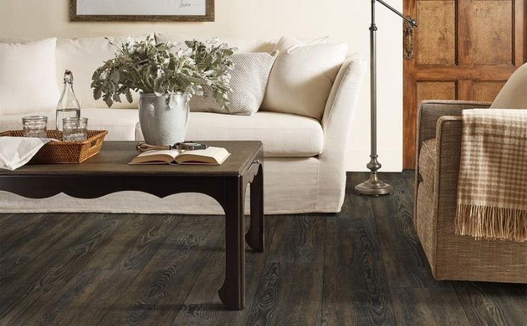 Living Room Low-Maintenance Hardwood Flooring Example